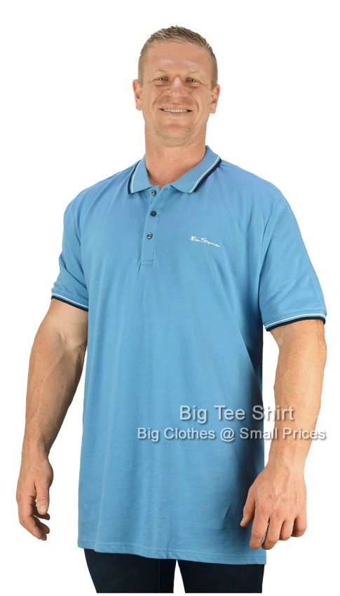 Riveria Blue Ben Sherman Signature Polo Shirt - EOL