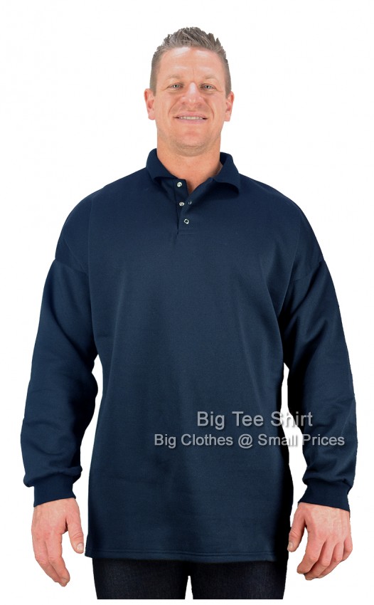 Navy Blue BTS Placket Sweatshirt