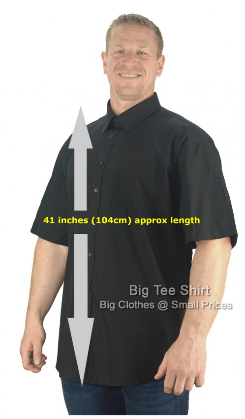 Black Big Tee Shirt Toby Extra Tall Short Sleeve Shirt 