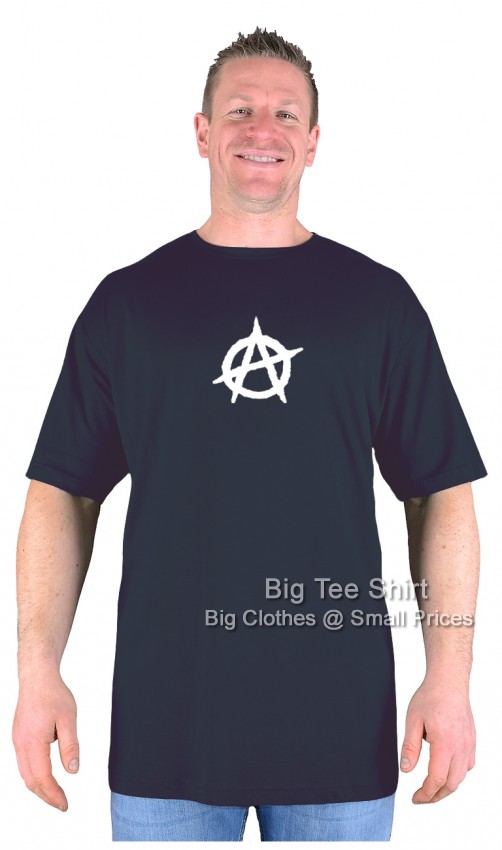 Black Big Tee Shirt Anarchy T-Shirt 