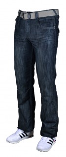 Black Distressed Kam Barc 30 Inch Inside Leg Fashion Jean (KBS Barc)